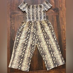 J for Justify Snake Print Jumpsuit